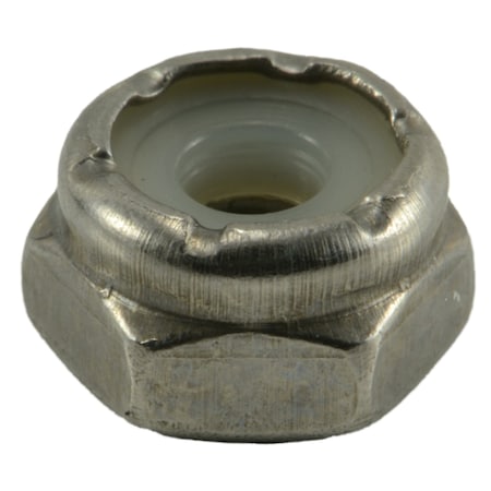Midwest Fastener Nylon Insert Lock Nut, #6-32, 18-8 Stainless Steel, Not Graded, 100 PK 05285
